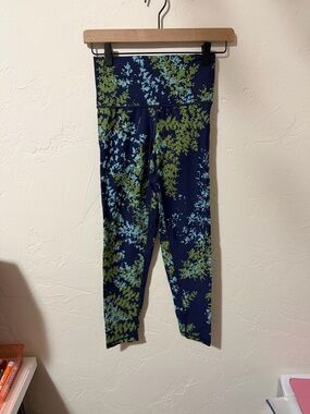 aerie Navy Floral High-Waist Leggings